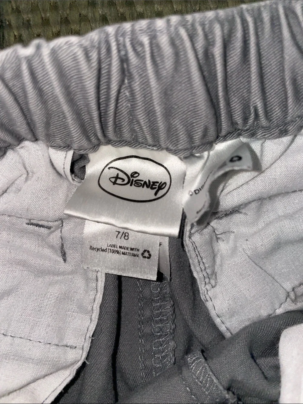 Disney Gray Shorts with Red Wing and Yellow Flame Graphic